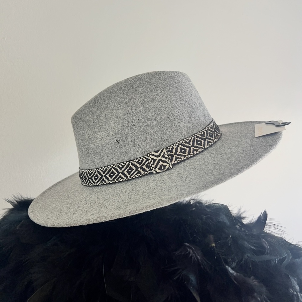 Avenue Zoe , Boho style , Grey wool fedora hat, Great 4 Mother’s Day - Picture 3 of 4